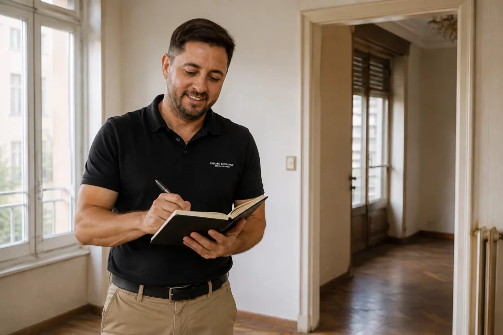 Valoración profesional de una vivienda heredada antes de venderla.
